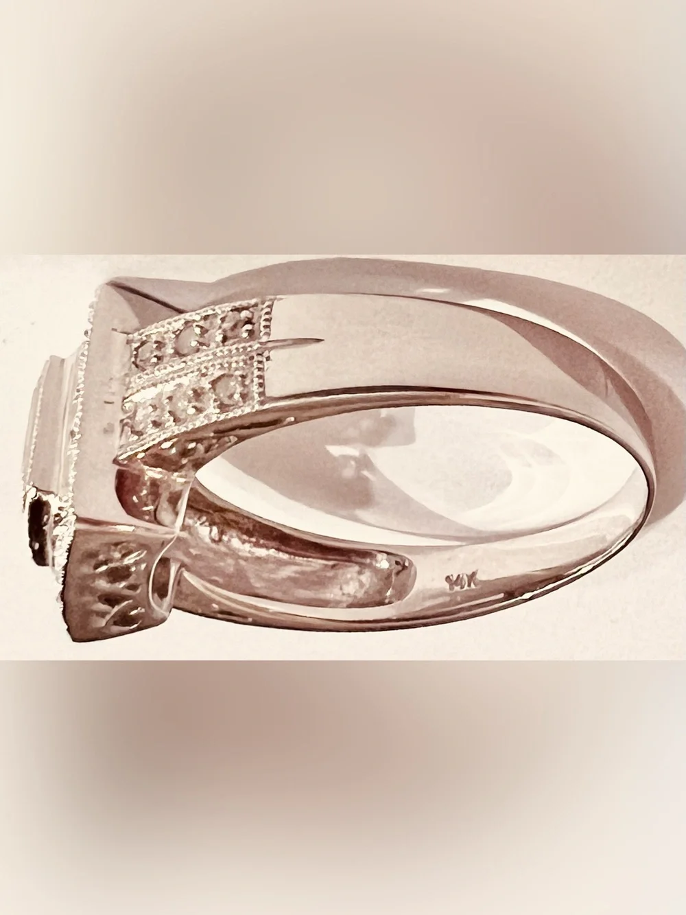 💍Diamond Ring 14K Solid White Gold Engagement Wedding Cocktail Size 7 Women’s